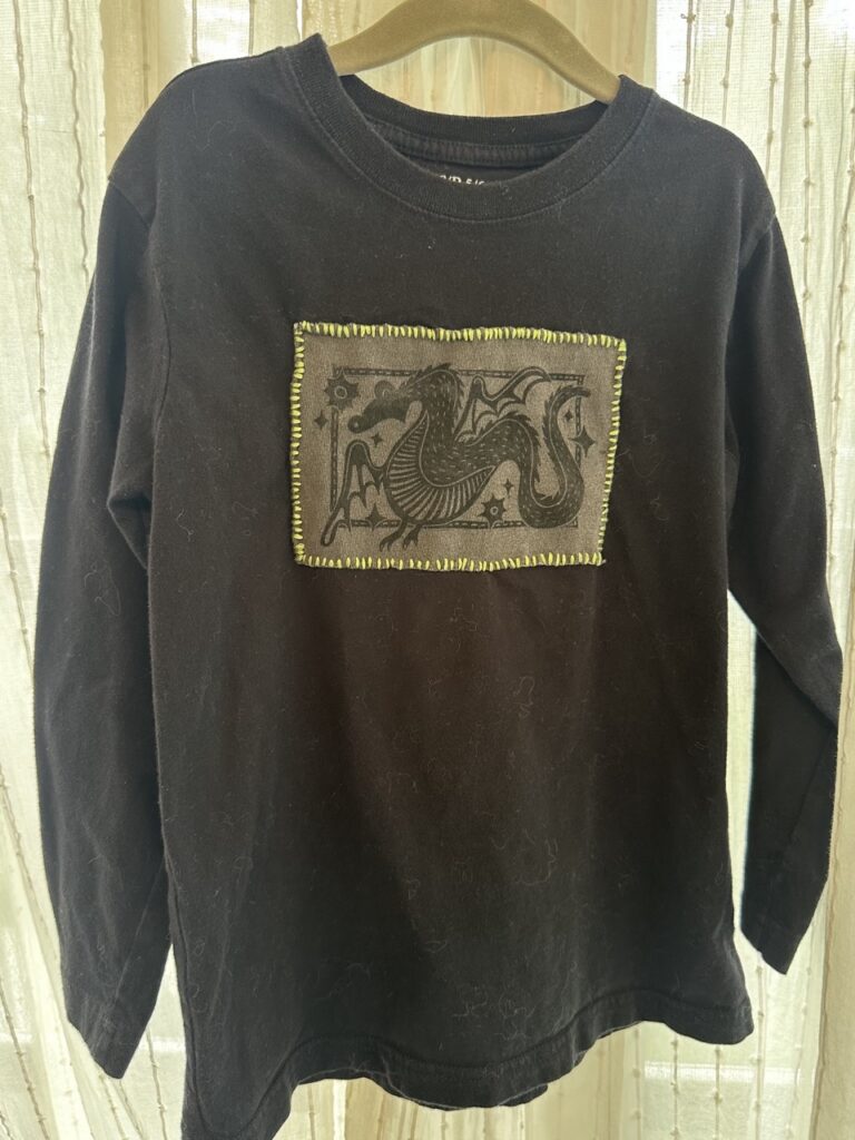 Dragon Stitched Black Shirt