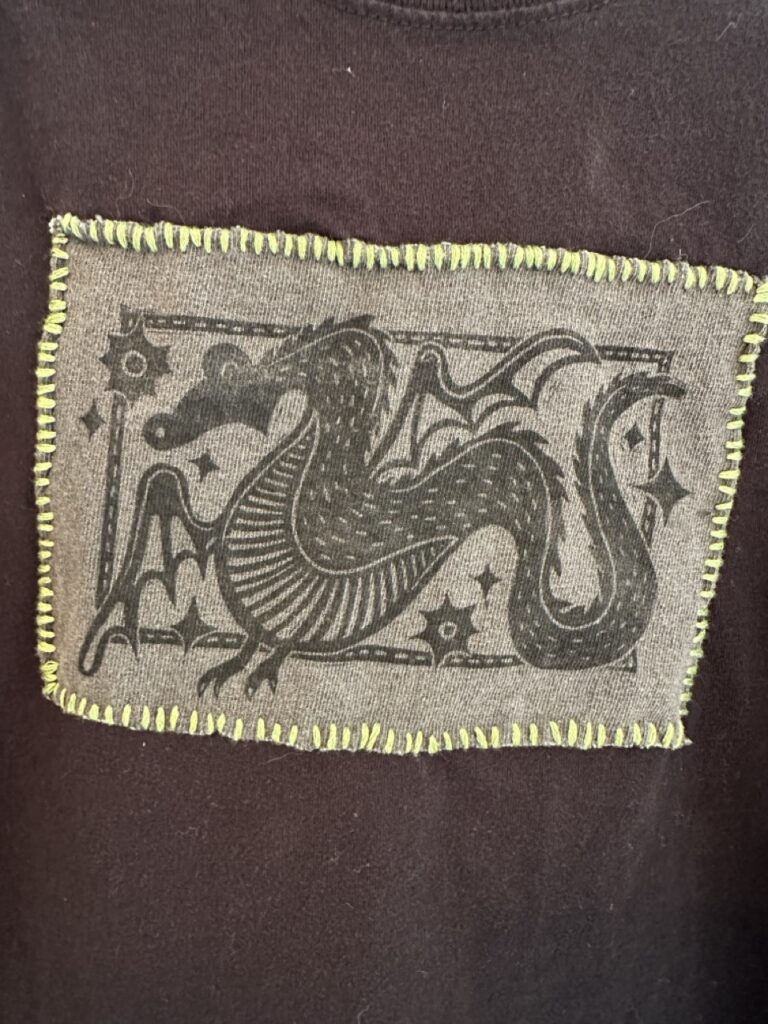 Dragon Stitched Black Shirt